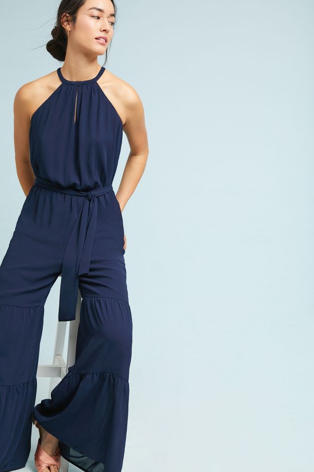 Tiered Wide-Leg Jumpsuit | Anthropologie