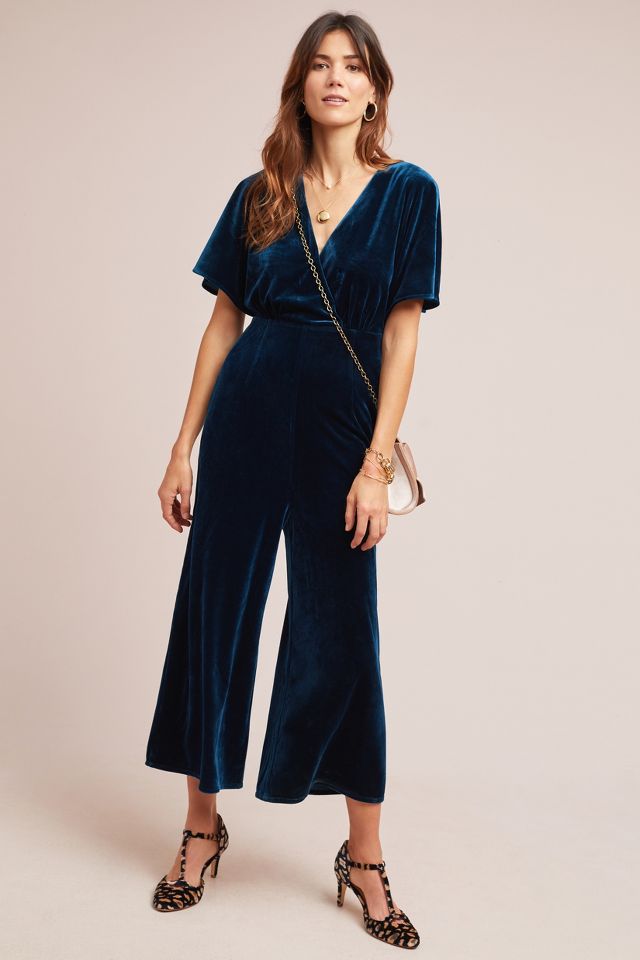 Luna Velvet Jumpsuit | Anthropologie