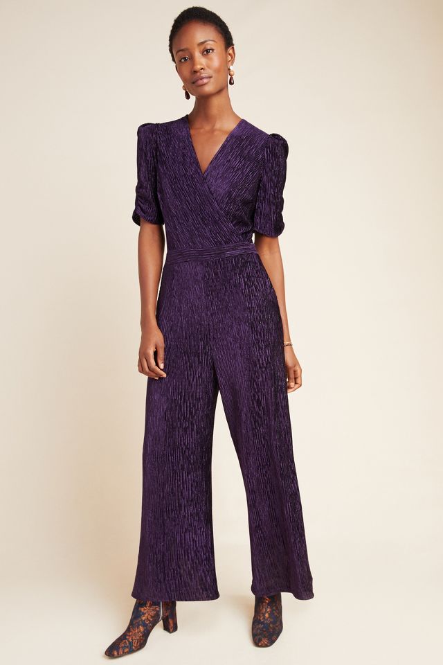 Anthropologie cheap velvet jumpsuit