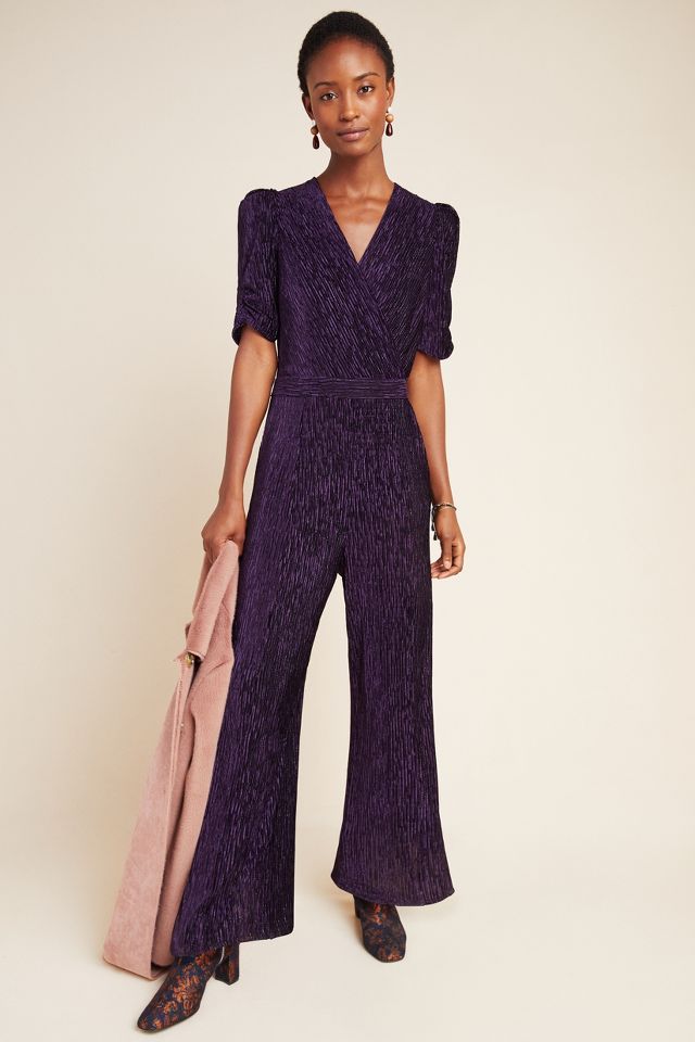 Anthropologie fashion velvet jumpsuit