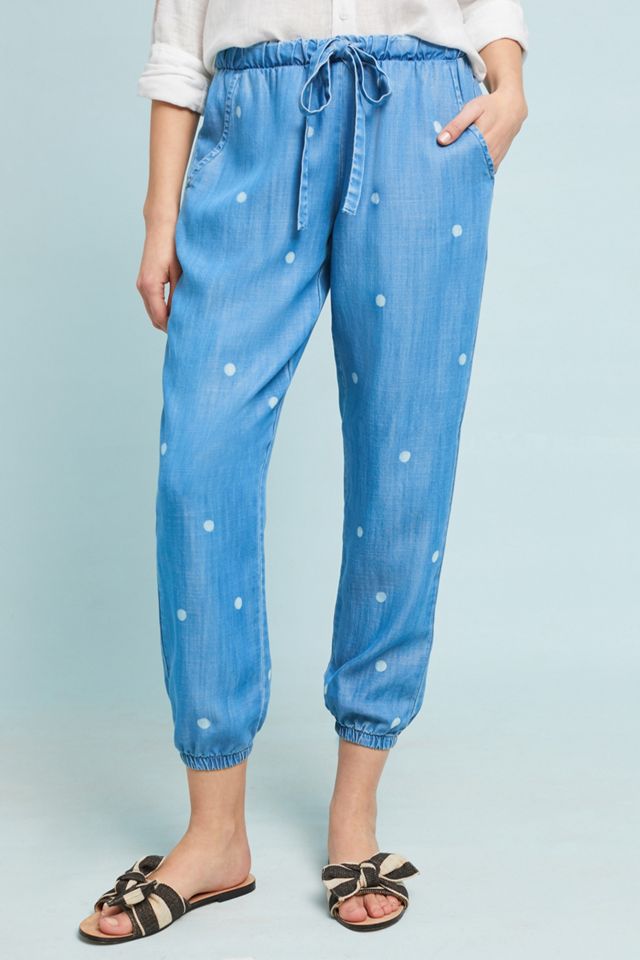 Cloth & Stone Dotted Chambray Joggers #2