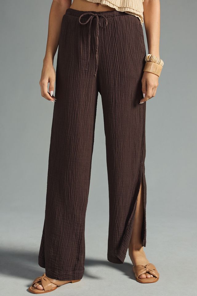 Bella Dahl Side-Slit Wide-Leg Pants #1
