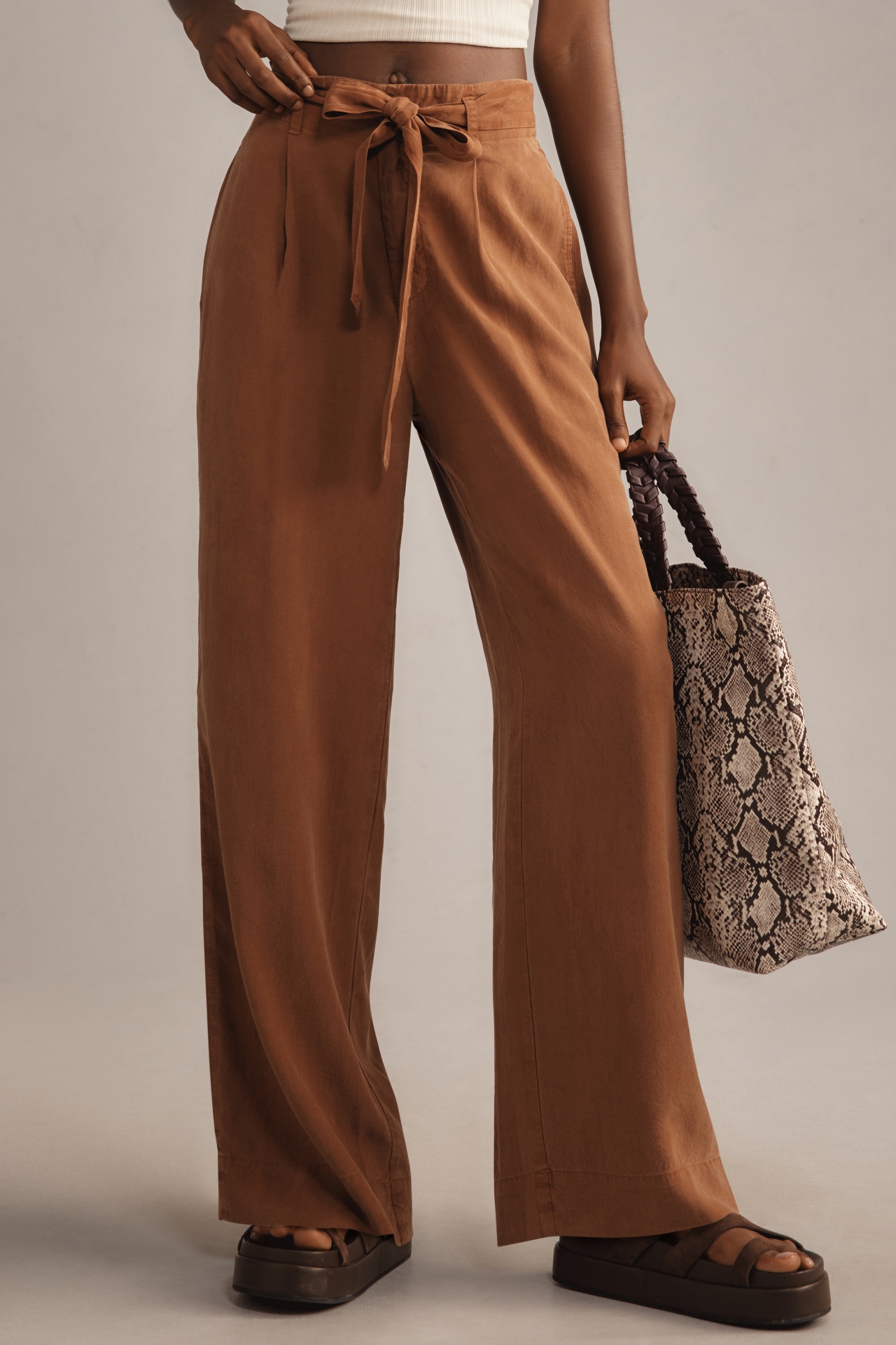 Cloth & Stone Ruffle-Waist Wide-Leg Pants