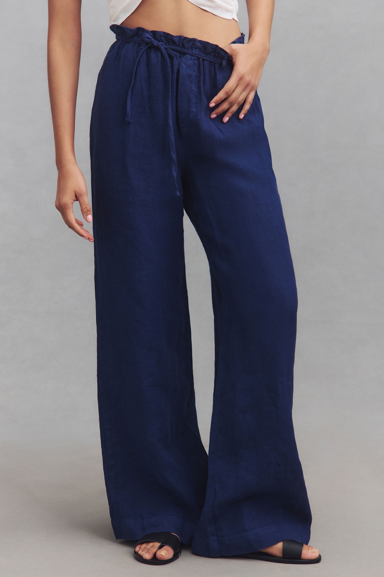 Cloth & Stone Linen Drawstring Pull-On Pants