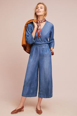 Cloth Stone Chambray Jumpsuit Anthropologie