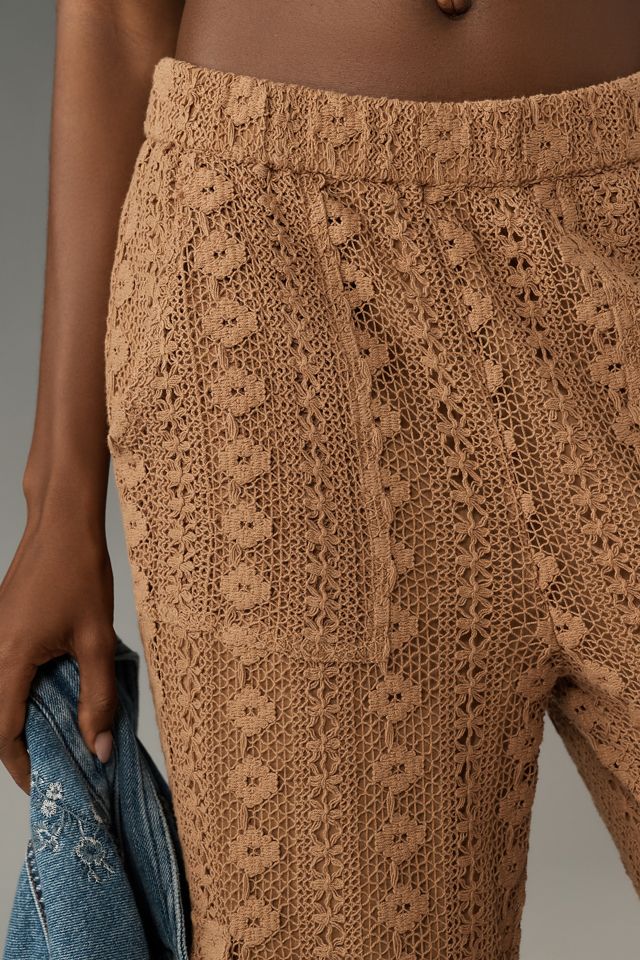 By Anthropologie Lace Cargo Pants #2