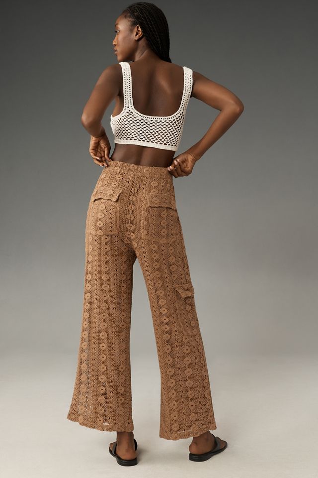 By Anthropologie Lace Cargo Pants #3