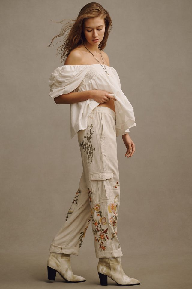 Pilcro Botanical Slim Linen Beach Cargo Pants #1