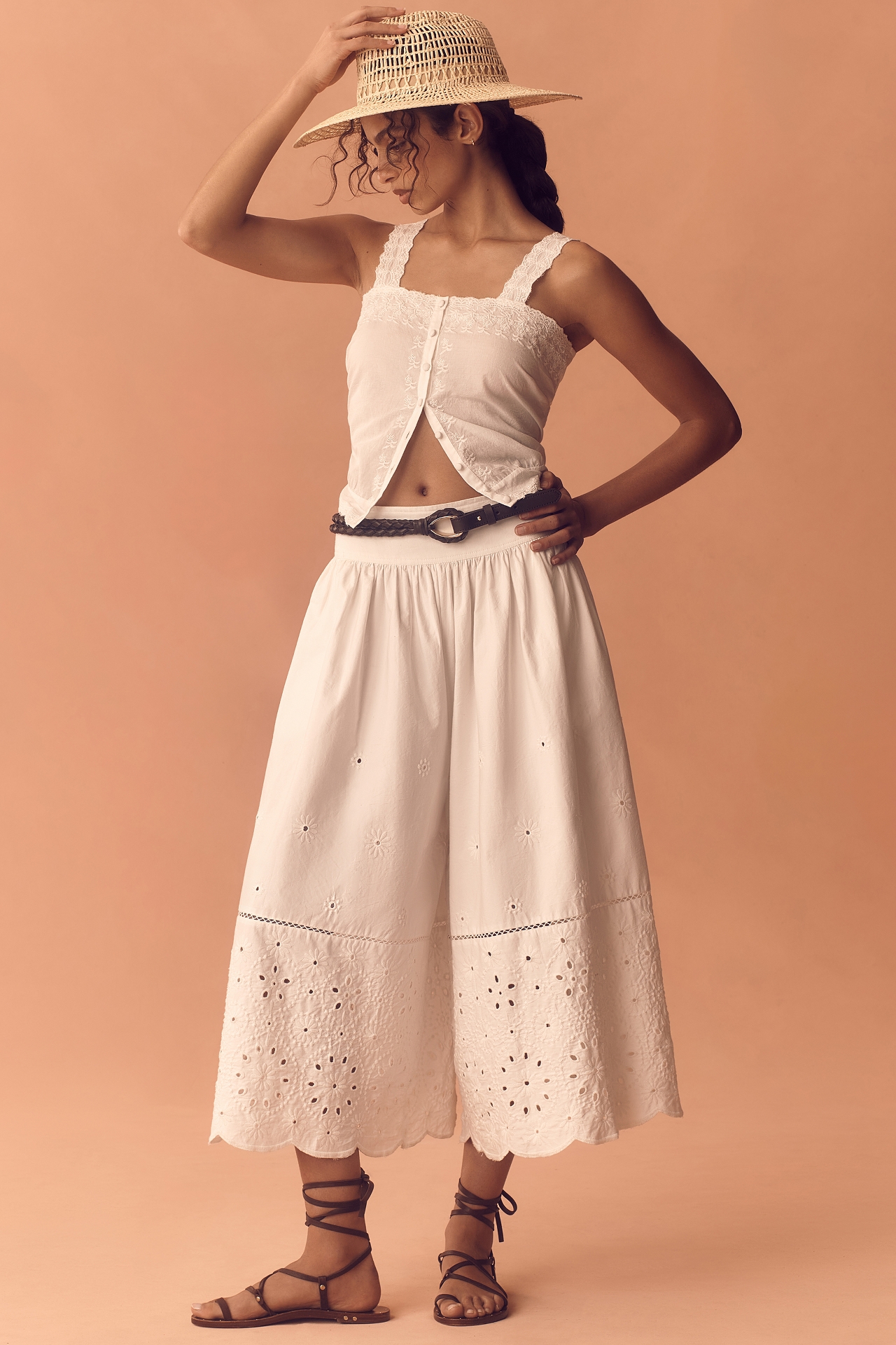 Maeve Embroidered Skirty Culottes