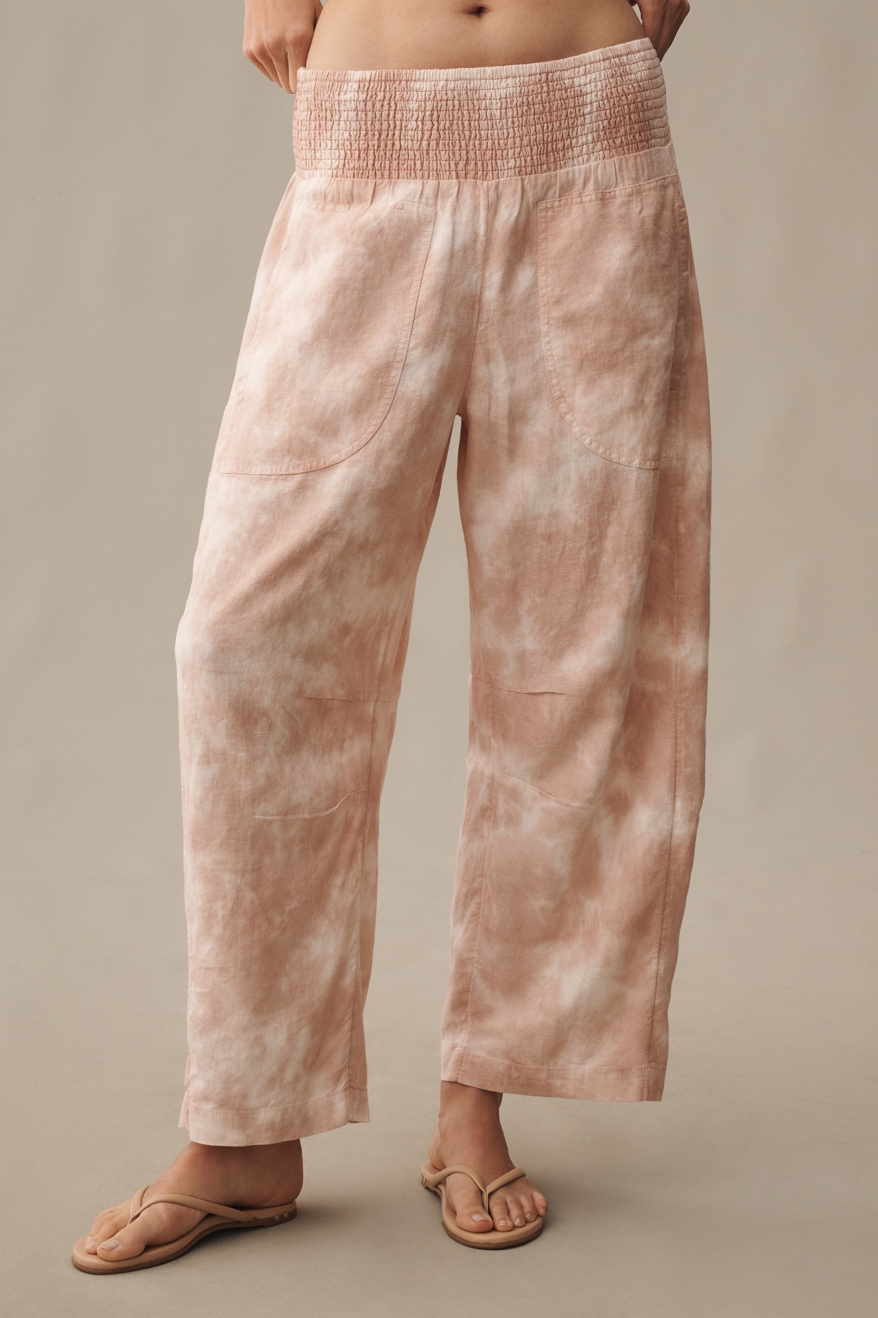 The Reese Smocked Pull-On Barrel Pants: Tie-Dye Edition