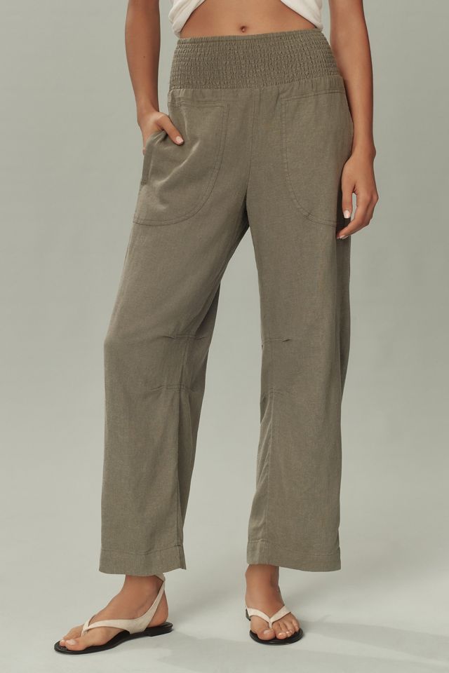 The Reese Smocked Pull-On Barrel Pants #1