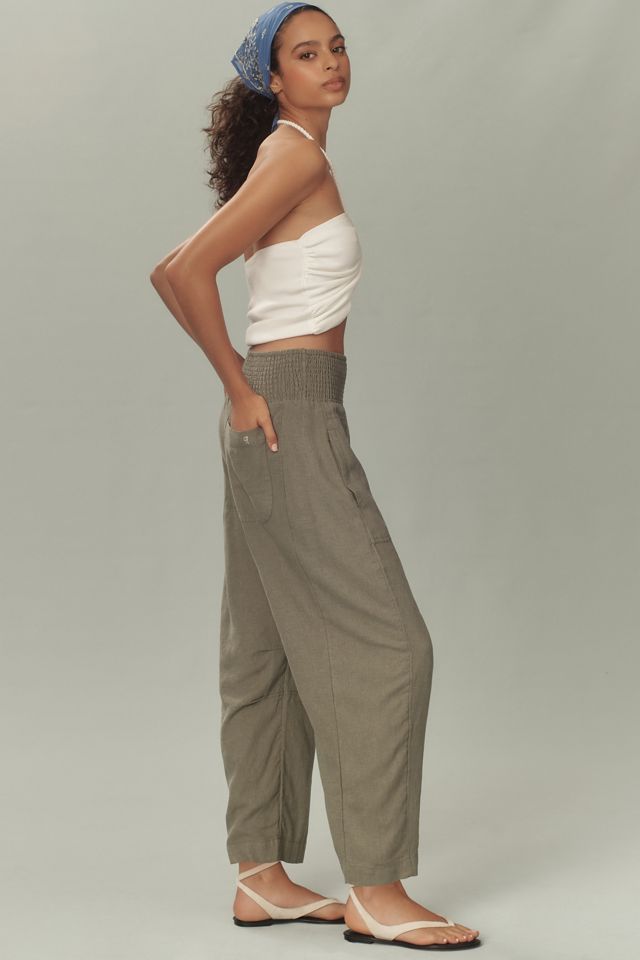 The Reese Smocked Pull-On Barrel Pants #2