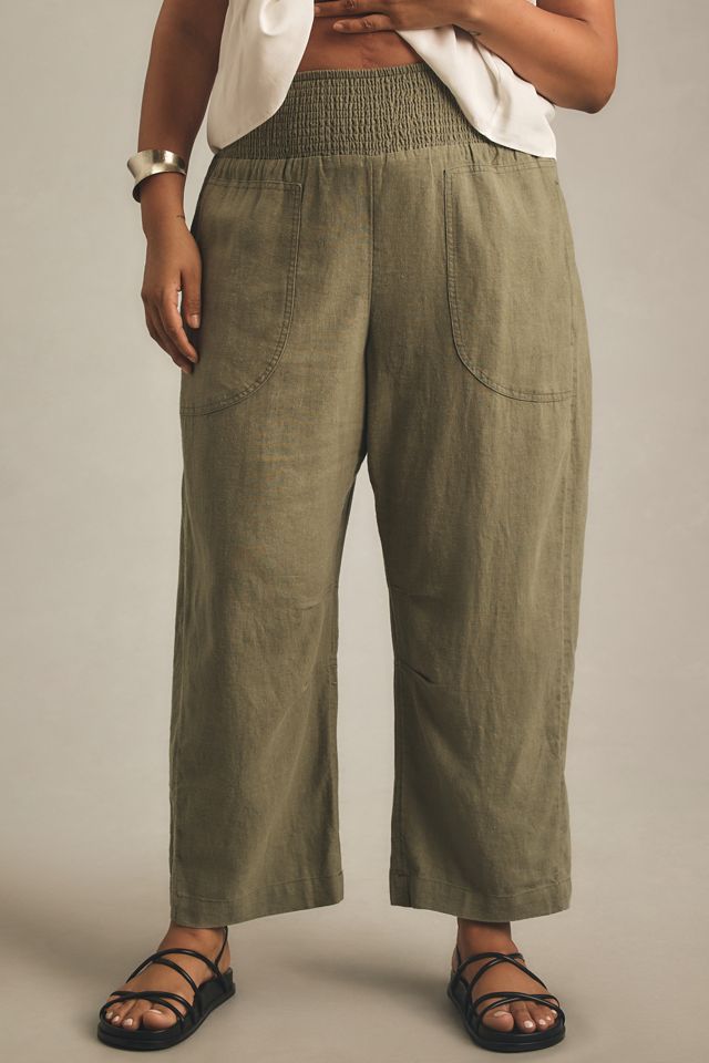 The Reese Smocked Pull-On Barrel Pants #6