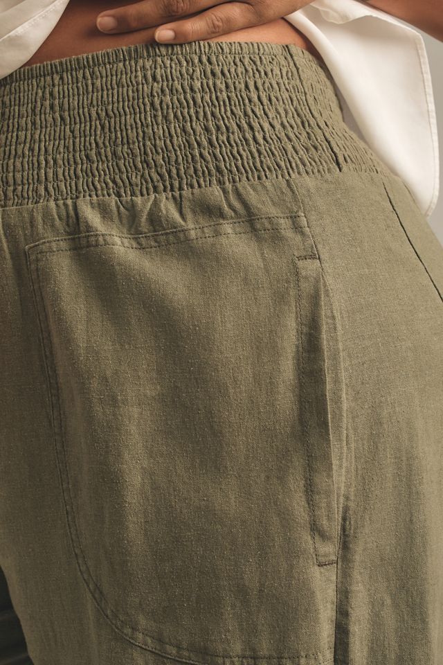 The Reese Smocked Pull-On Barrel Pants #8