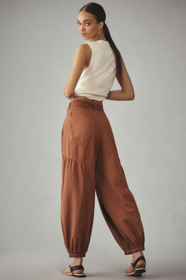 By Anthropologie Washed Eyelet Jogger Pants #2
