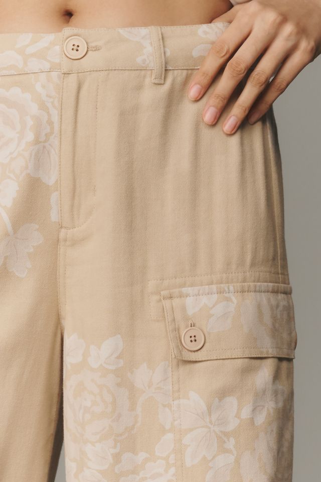 By Anthropologie Floral Printed Wide-Leg Pants #2