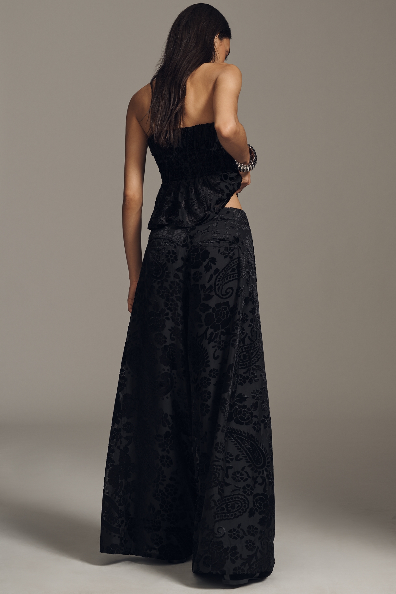 By Anthropologie Velvet Novelty Burnout Pants