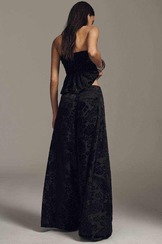 By Anthropologie Velvet Novelty Burnout Pants #2