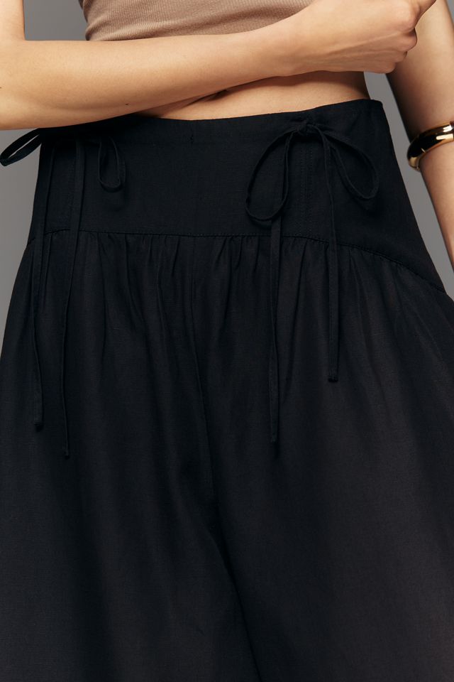 By Anthropologie Basque-Waist Wide-Leg Trousers #2