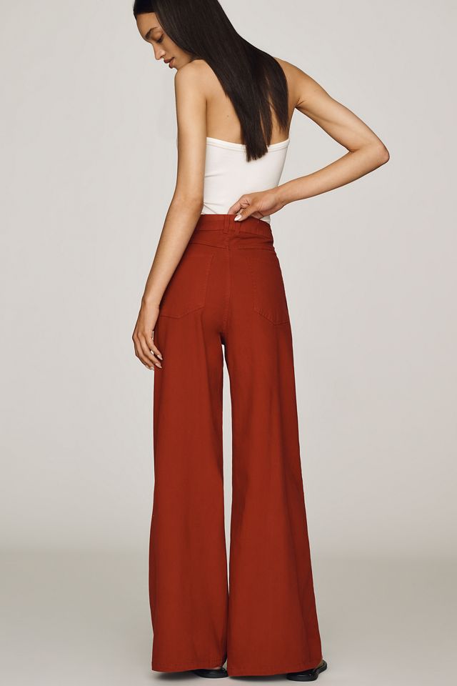 Pilcro Printed Lacework Wide-Leg Pants #3