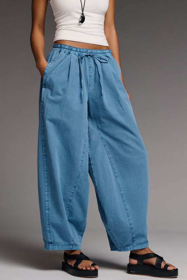 Rina Cotton Linen Balloon Pants by Pilcro | Anthropologie