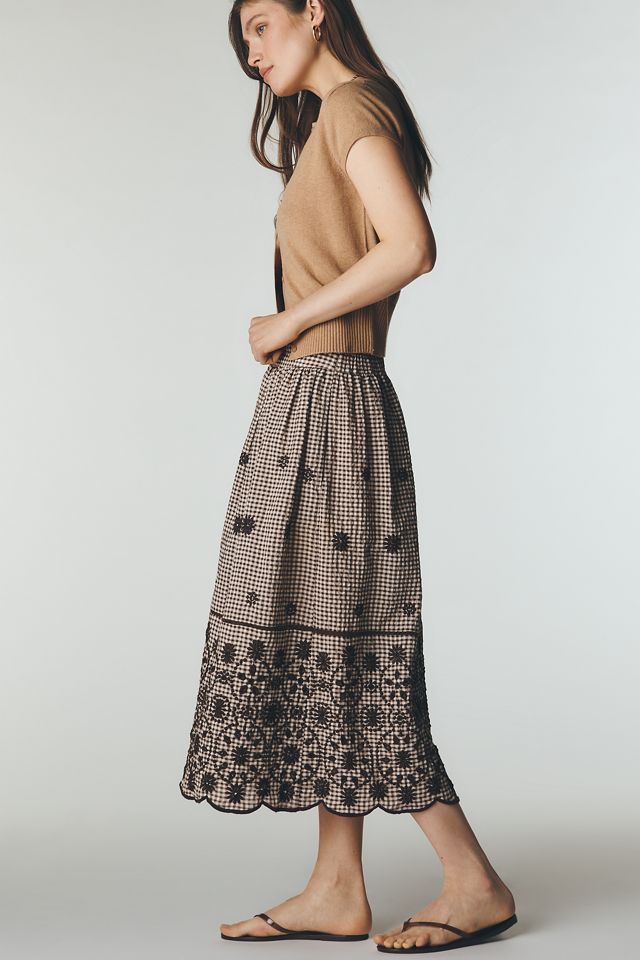 Maeve Skirty Embroidered Culotte Pants #2