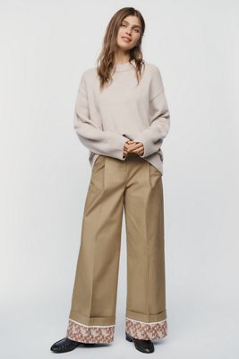 Maeve High-Cuff Chino Trousers