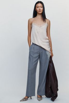 Maeve Heddie Wool Blend High Rise Trousers