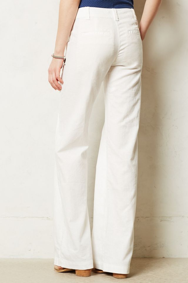 Ivory Pants That DON'T Disappoint: Pilcro Wide-Leg Trousers - The