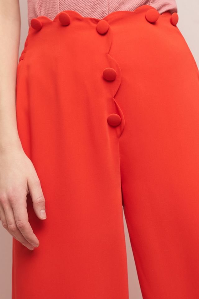 Scalloped Wide-Leg Pants #2