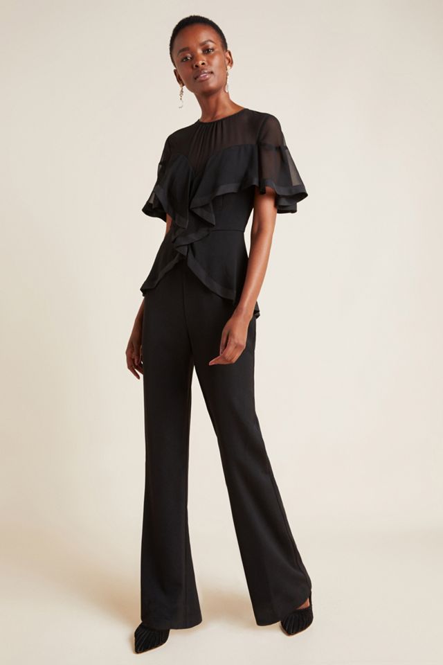 Amaris Flutter-Sleeved Jumpsuit Anthropologie - Main Image