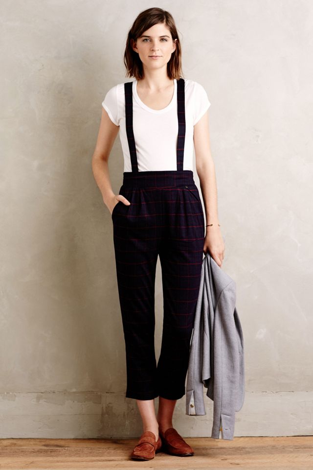 Tartan Suspender Trousers | Anthropologie