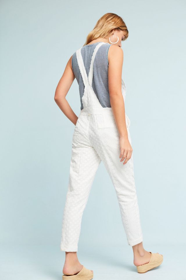 Embroidered Floral Overalls #1