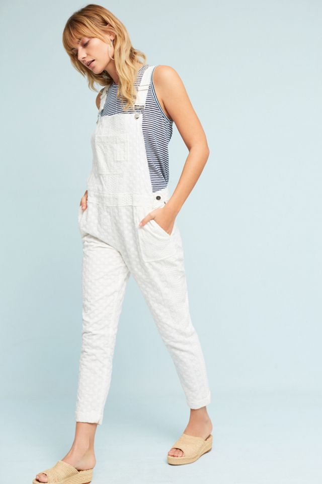 Embroidered Floral Overalls #2
