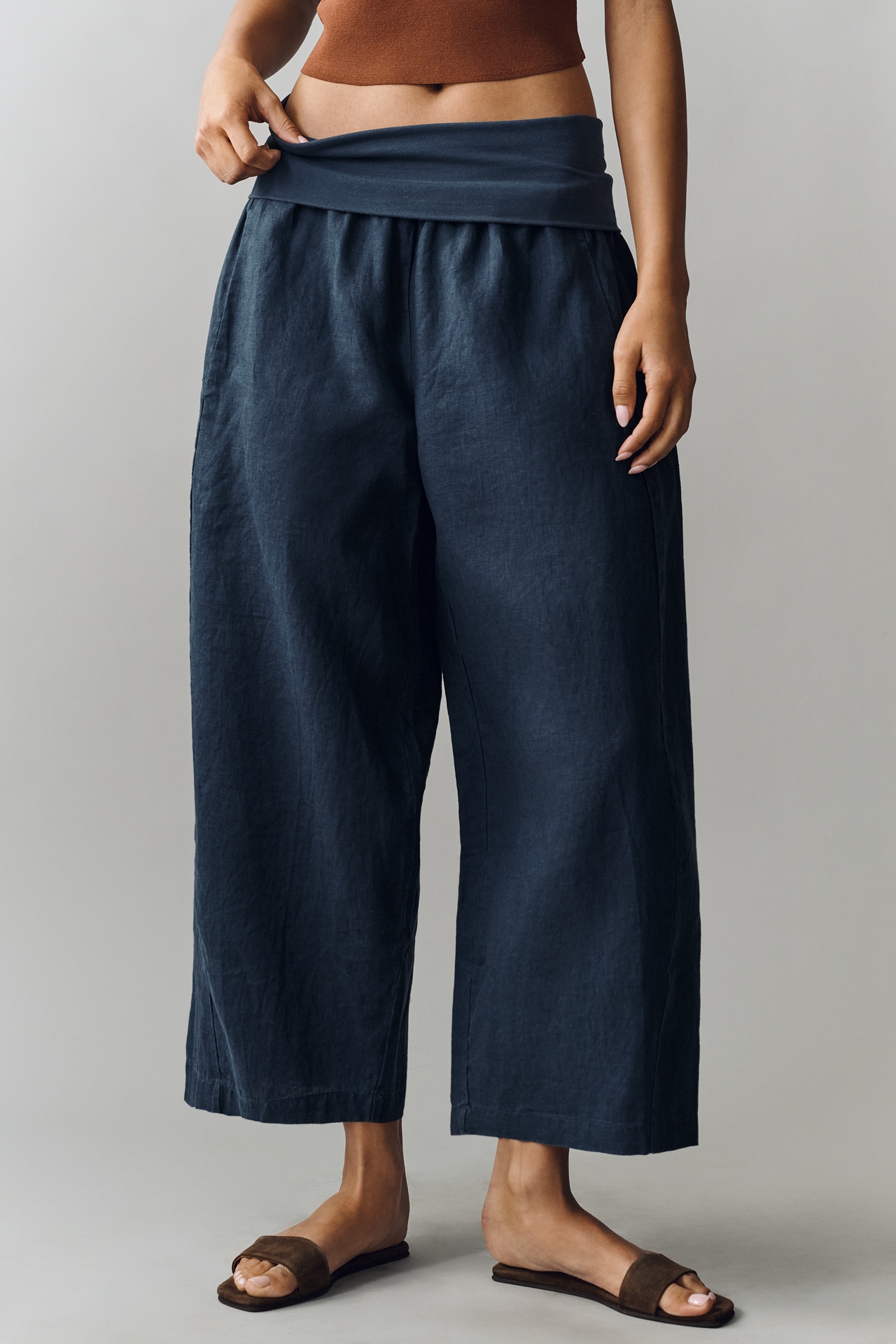 4OUR Dreamers Linen Foldover Pants