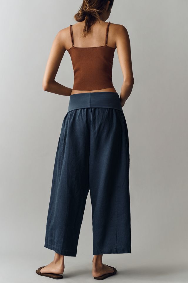 4OUR Dreamers 100% Linen Foldover Pants #3