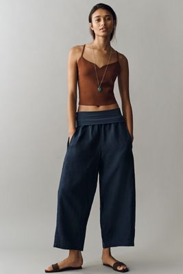 4OUR Dreamers 100% Linen Foldover Pants