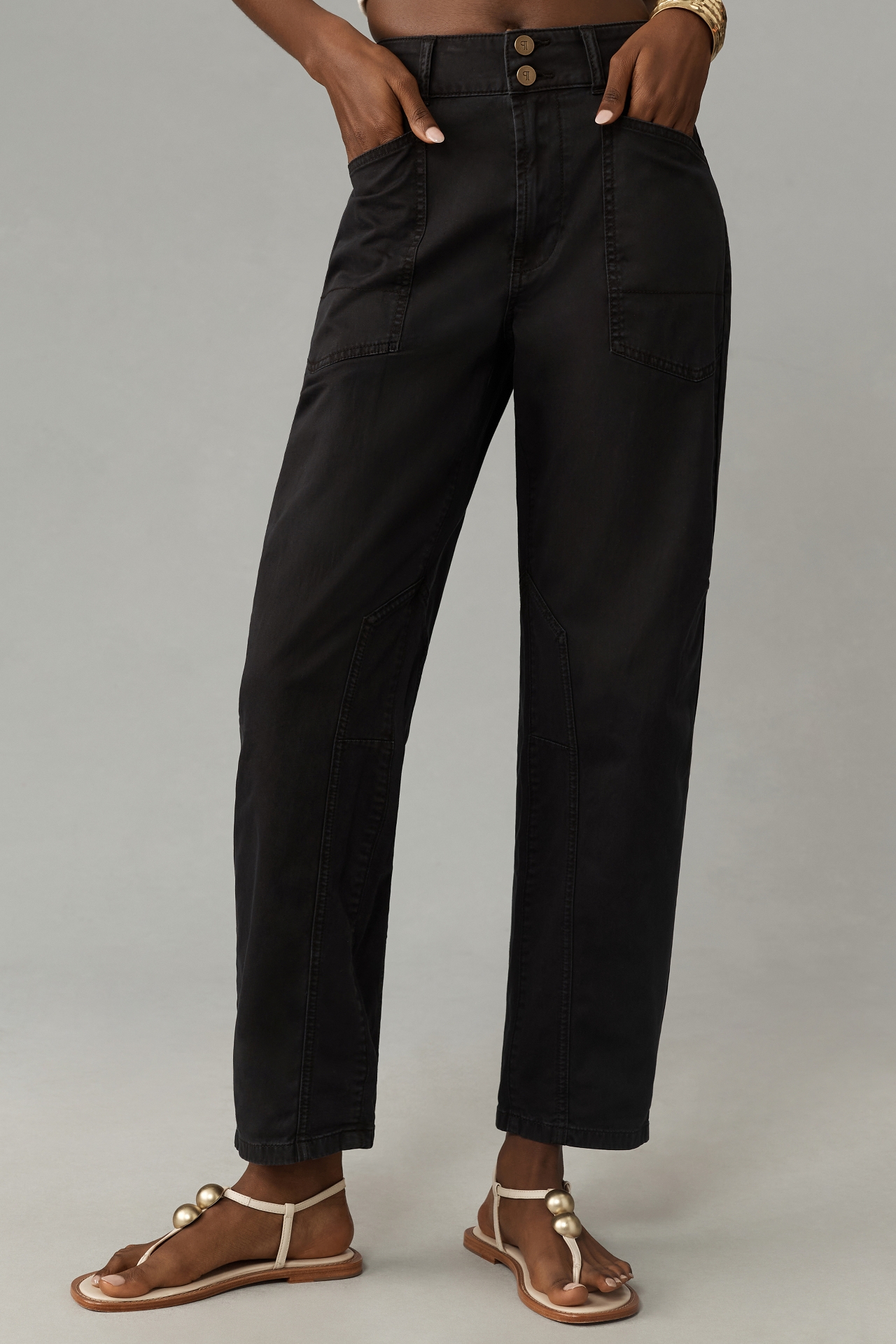 The Wanderer Mid-Rise Relaxed-Leg Pants by Pilcro