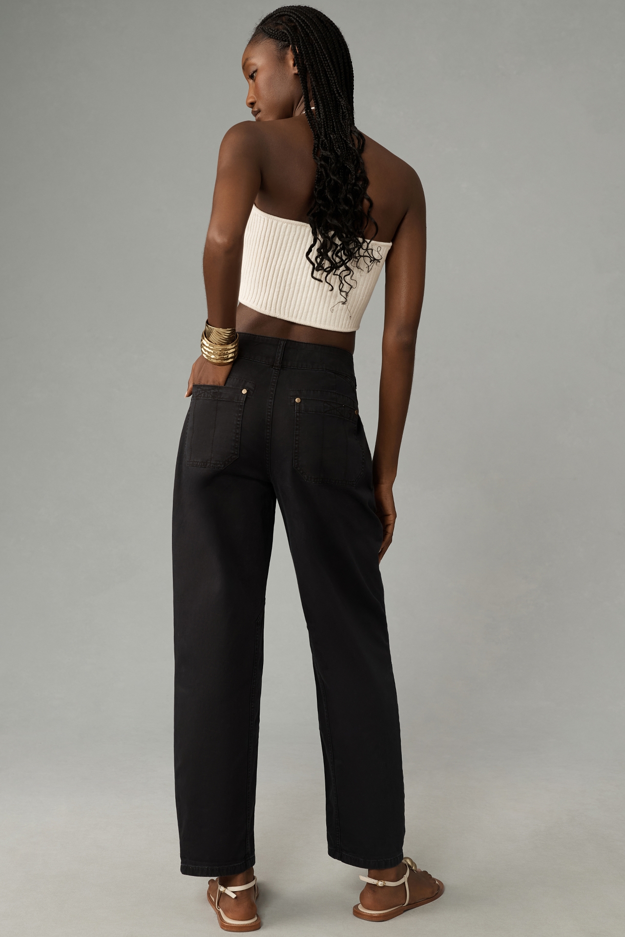 The Wanderer Mid-Rise Relaxed-Leg Pants by Pilcro