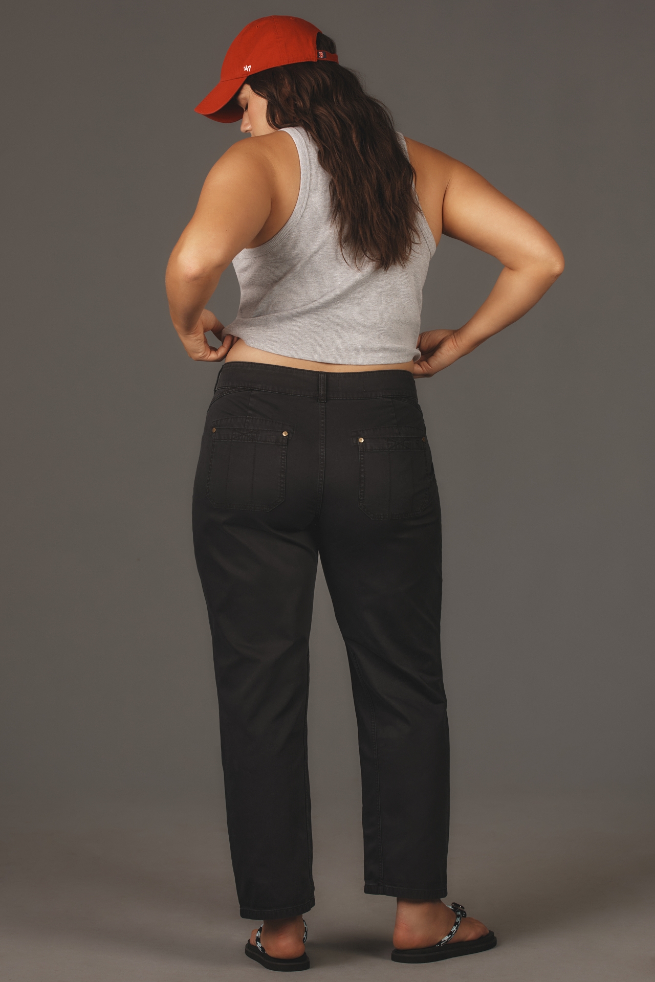 The Wanderer Mid-Rise Relaxed-Leg Pants by Pilcro