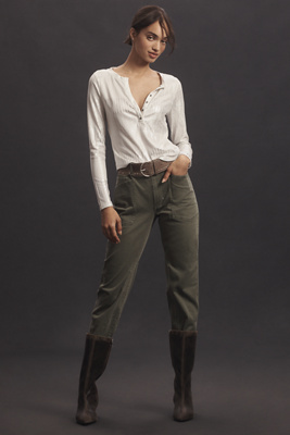 PILCRO THE WANDERER MID-RISE RELAXED-LEG PANTS BY PILCRO 