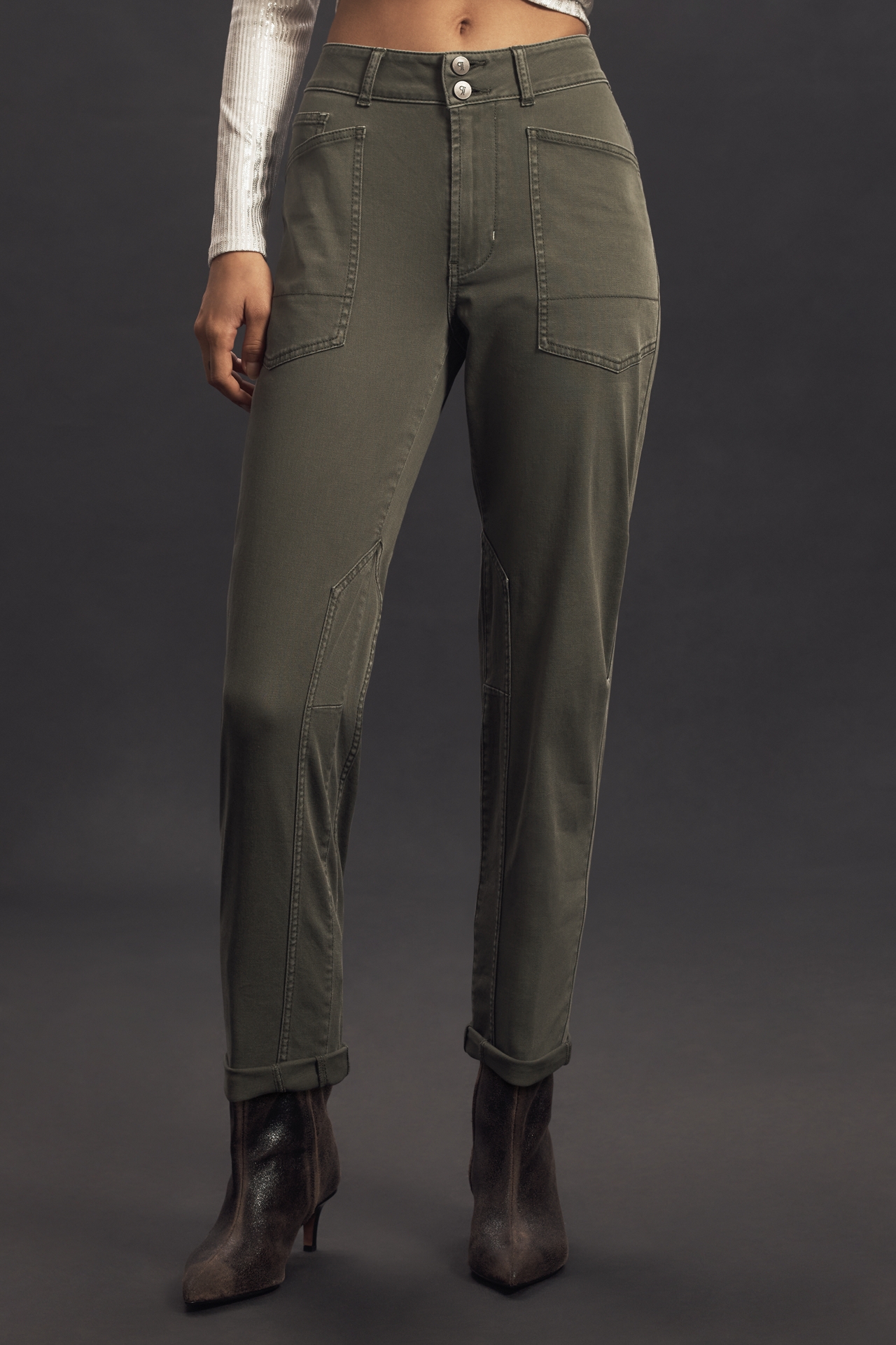 The Wanderer Mid-Rise Relaxed-Leg Pants by Pilcro