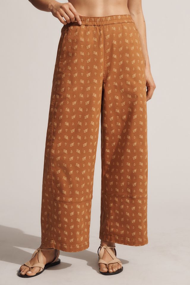 The Izzie Relaxed Pull-On Barrel Pants by Pilcro: Printed Twill Edition #1