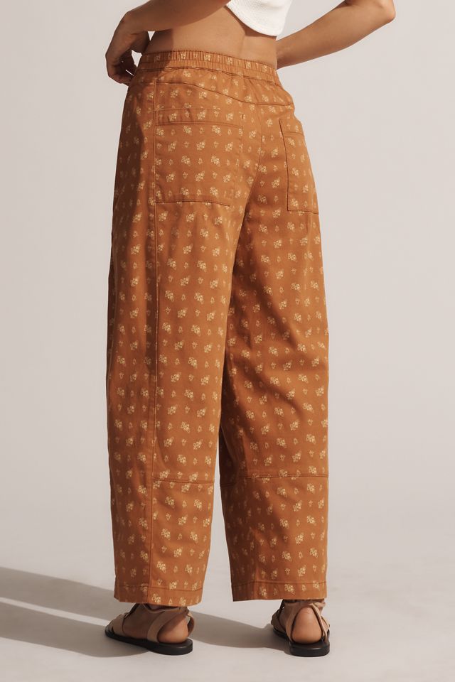 The Izzie Relaxed Pull-On Barrel Pants by Pilcro: Printed Twill Edition #2
