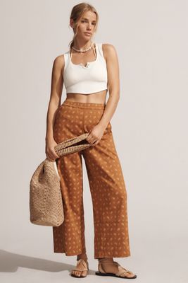 The Izzie Relaxed Pull-On Barrel Pants by Pilcro: Printed