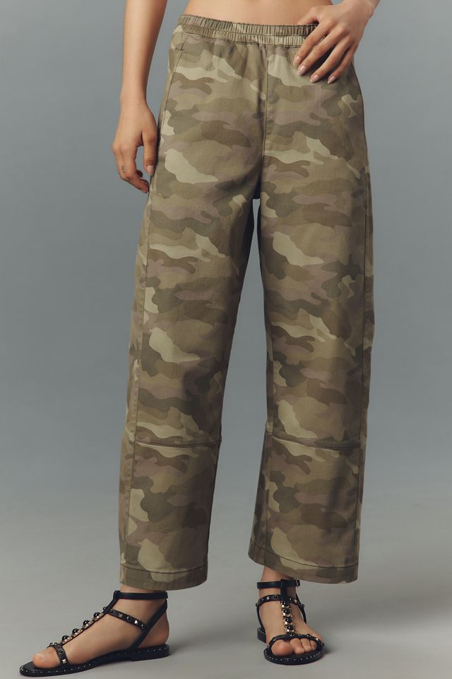The Izzie Relaxed Pull-On Barrel Pants by Pilcro: Printed Twill Edition