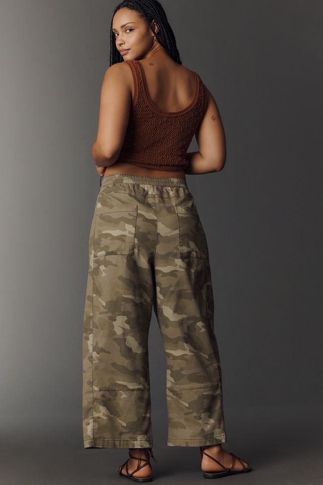 Izzie Relaxed Pull-On Barrel Pants by Pilcro: Printed Twill