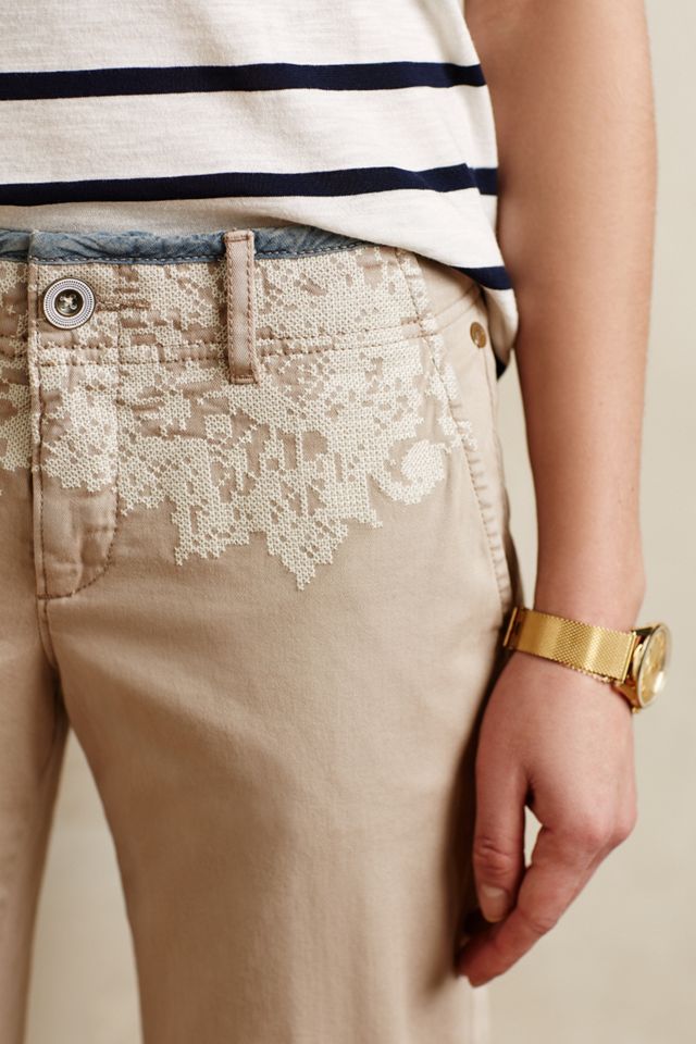 Pilcro Hyphen Embroidered Chinos #3