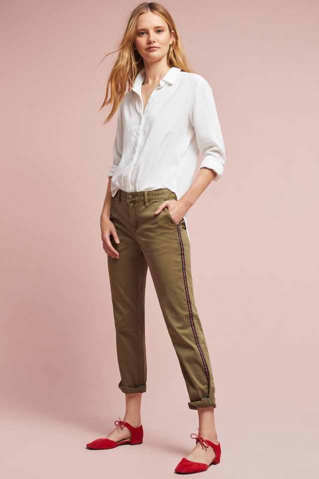 Striped cheap chino pants