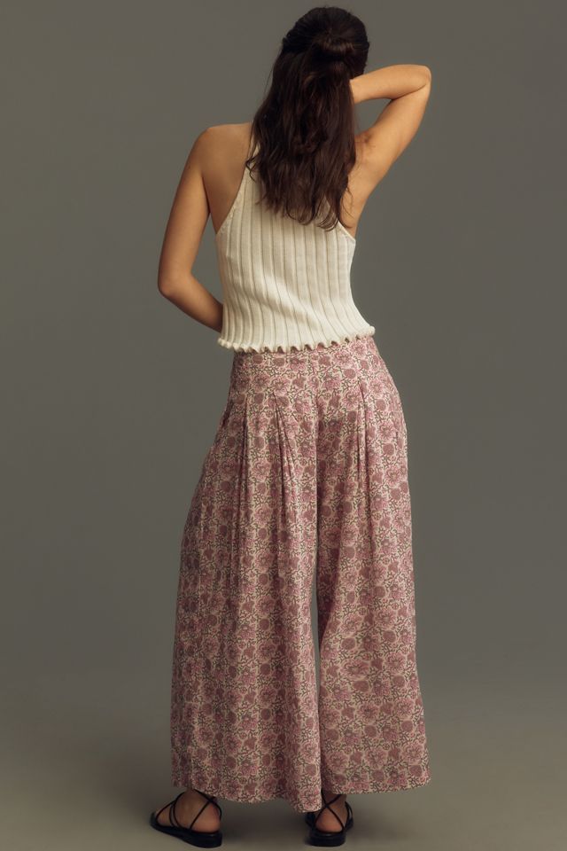 Raga Ria Pleated Wide-Leg Cropped Pant #4
